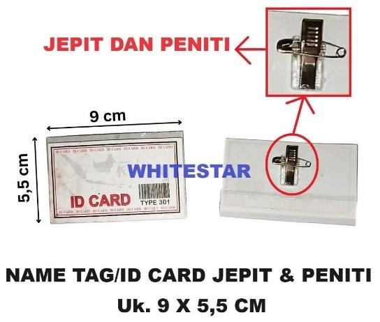 Name Tag Jepit dan Peniti